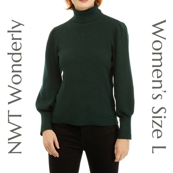 Wonderly - Long Sleeve - Turtleneck Sweater - Size Large - NWT - Picture 1 of 12